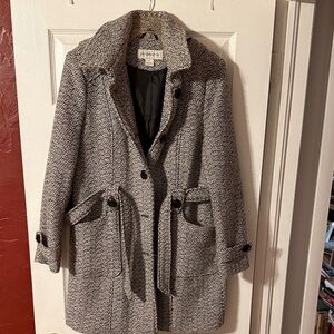 Women's Gray Wool-Blend Coat